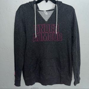 Gray Under Armour Hoodie V-Neck